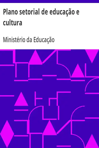 Baixar Plano setorial de educação e cultura pdf, epub, mobi, eBook