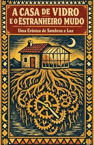 Capa do livro A CASA DE VIDRO E O ESTRANHEIRO MUDO: Uma Crônica de Sombras e Luz - DANTE SOLITÁRIO