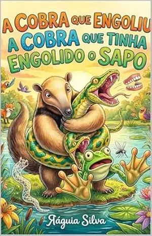 Capa do livro A Cobra que Engoliu a Cobra que Tinha Engolido o Sapo (Sapo Zoiudo Livro 6) - Ráguia Silva