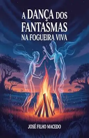 Capa do livro A DANÇA DOS FANTASMAS NA FOGUEIRA VIVA: Quando o passado queima, até os fantasmas dançam para não desaparecer. - José Filho Macedo