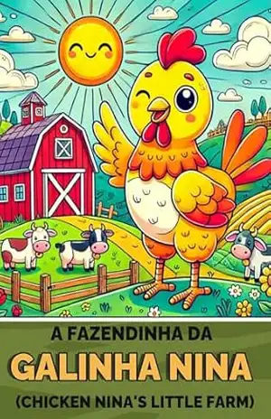 Capa do livro A Fazendinha da Galinha Nina (Chicken Nina's Little Farm) - Editora Caramelo Pintor