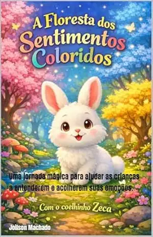 Capa do livro A Floresta dos Sentimentos Coloridos: Uma jornada mágica para ajudar as crianças a entenderem e acolherem suas emoções. - Joilson Machado