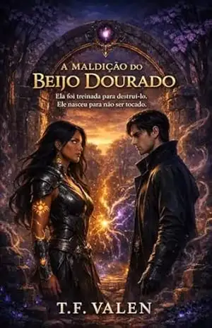 Capa do livro A Maldição do beijo dourado: Ela foi treinada para destruí–lo, ele nasceu para não ser tocado. - T.F Valen