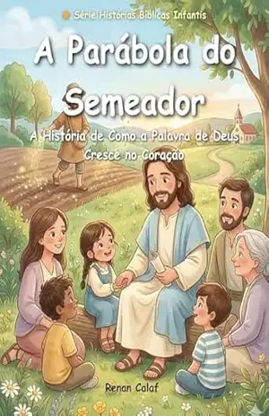 Capa do livro A Parábola do Semeador: História bíblica infantil sobre ouvir e aprender – leitura fácil para crianças (Histórias Bíblicas Infantis Livro 40) - Renan Calaf