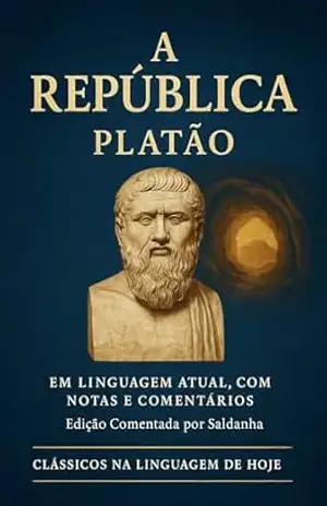 Capa do livro A REPÚBLICA – PLATÃO: EM LINGUAGEM ATUAL, COM NOTAS E COMENTÁRIOS (Clássicos na Linguagem de Hoje Livro 1) - Filósofo Platão