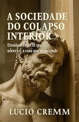 Capa do livro A Sociedade do Colapso Interior: Ensaio sobre a fé que adoece e a cura que se esconde (A Trilogia do Despertar Humano: Pare de tentar consertar sua vida e comece a habitá–la. Livro 3) - Lucio  Cremm