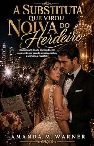 Capa do livro A Substituta que Virou Noiva do Herdeiro: Um romance de alta sociedade com casamento por acordo, ex arrependido, escândalo e final feliz. - Amanda  M. Warner