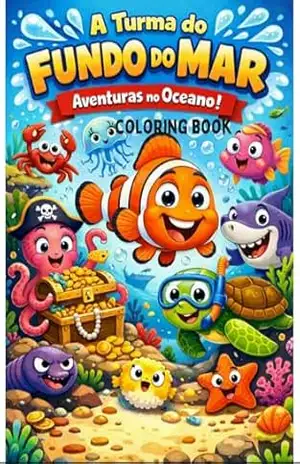 Capa do livro A turma do fundo do mar: Aventuras no oceano - Karolaine  Renata