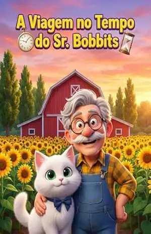Capa do livro A Viagem no Tempo do Sr. Bobbits: Uma História Infantil Ilustrada de Aventuras, Amizade e Imaginação (As Aventuras do Sr. Bubbits e do Gato Bannets Livro 2) - Joel Ribeiro
