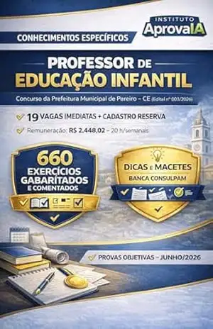Capa do livro Apostila para Concursos Conhecimentos Específicos: Professor de Educação Infantil (Concursos Públicos Livro 2) - Instituto AprovaIA