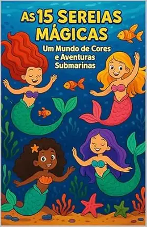 Capa do livro As 15 Sereias Mágicas – Um Mundo de Cores e Aventuras Submarinas: The 15 Magical Mermaids – A World of Colors and Underwater Adventures - GUILHERME CODEÇO