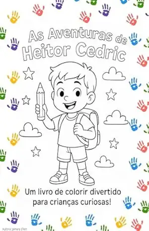 Capa do livro As Aventuras de Heitor Cedric: Um livro de colorir divertido para crianças curiosas! - Jainara Ellen dos Santos de Avila