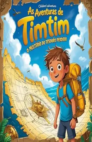 Capa do livro As Aventuras de Timtim: O Mistério do Tesouro Perdido'': Uma Jornada de Coragem e Descobertas!'' - A Santos