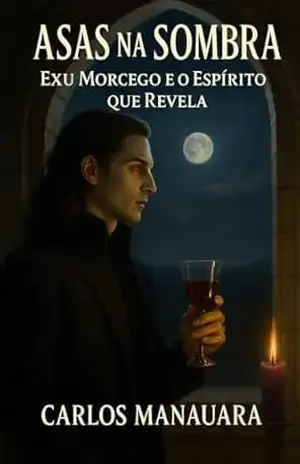 Capa do livro Asas na Sombra: Exu Morcego e o Espírito que Revela: Exu, Guland e a travessia espiritual entre encruzas e abismos (A Corte das Encruzilhadas) - Carlos Manauara