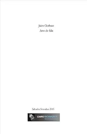 Capa do livro Atos de fala - Jairo Gerbase