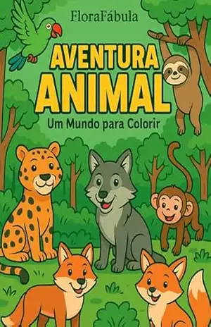 Capa do livro Aventura Animal – Um Mundo para Colorir - Gabu  Maré