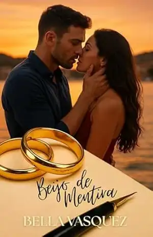 Capa do livro Beijo de Mentira: Ele fingiu ser meu noivo. O problema é que o coração acreditou. - Bella Vasquez
