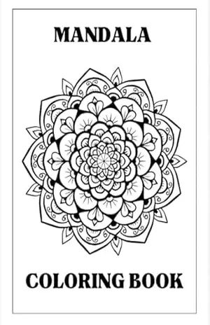 Capa do livro Black and White Linear Mandala: Colloring BooK - ALEC SANTOS