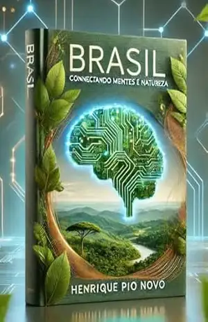 Capa do livro Brasil Conectando Mentes e Natureza. O impacto transformador da inteligência artificial na educação sustentável. - Henrique  Pio Novo