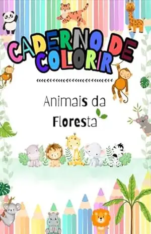 Capa do livro Caderno de Colorir Animais da Floresta: Baby - Maju Nascimento