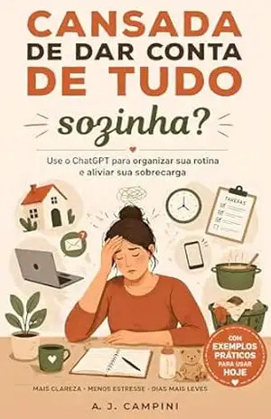 Cansada de Dar Conta de Tudo Sozinha?: Como usar o ChatGPT para organizar sua rotina, aliviar a sobrecarga mental e ter dias mais leves — com exemplos práticos para começar hoje – A. J. Campini