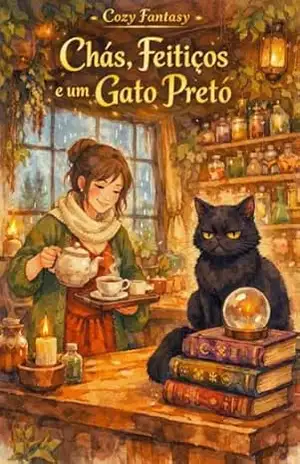 Capa do livro Chás, Feitiços e um Gato Preto - Adriano C.