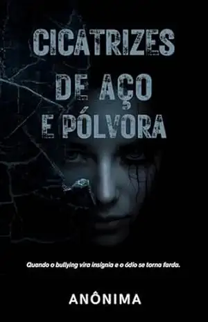 Capa do livro Cicatrizes De Aço E Pólvora: Quando o bullying vira insígnia e o ódio se torna farda - Anônima Anônima