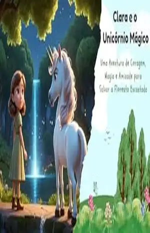 Capa do livro Clara e o Unicórnio Mágico: Uma Aventura de Coragem, Magia e Amizade para Salvar a Floresta Encantada - Poliana Sartório