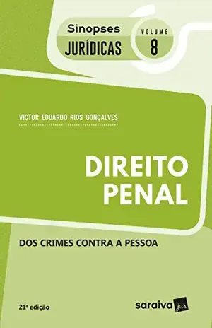 Capa do livro Col. Sinopses Jurídicas 8 – Direito Penal – dos crimes contra a pessoa - Victor Eduardo Rios Gonçalves