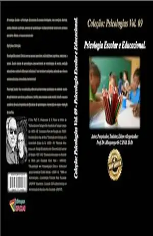 Coleção: Psicologias Vol. 09: Psicologia Escolar e Educacional. – Prof. Dr.  Albuquerque G. C. Ph.D. Th.D.