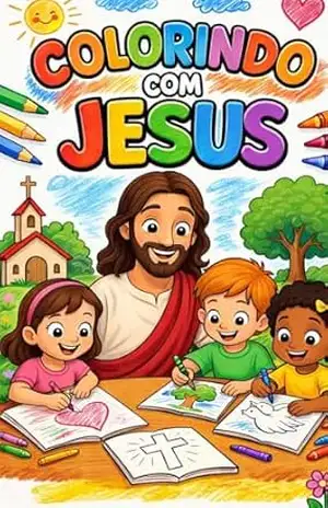 Capa do livro Colorindo com jesus - Lorraine  Teixeira