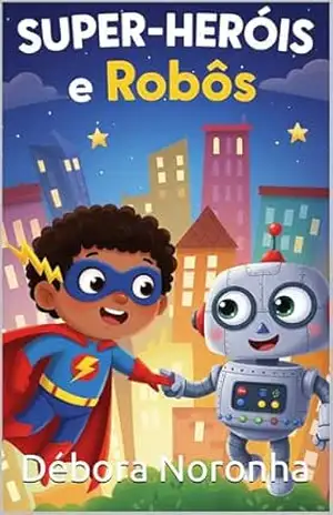 Capa do livro Colorir & Sonhar – Volume 6: Super–Heróis & Robôs: Um livro de colorir criativo e divertido para crianças que amam aventuras de super–heróis e tecnologia. - Débora  Noronha