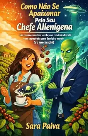 Capa do livro Como Não Se Apaixonar Pelo Seu Chefe Alienígena: Um romance ranzinza vs. solar, com convivência forçada e um segredo que pode destruir o mundo (e o seu coração). - Sara Paiva