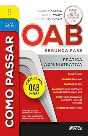 Capa do livro Como Passar na OAB 2ª Fase – Prática Administrativa 9ª Ed – 2025 - Wander Garcia