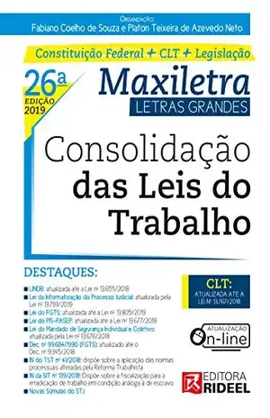 Capa do livro Consolidação das Leis do Trabalho Maxiletra - Fabiano Coelho de Souza Souza