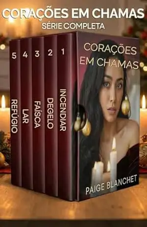 Capa do livro Corações em Chamas (Série completa): Todos os cinco romances lésbicos natalinos doces! (Corações em Chamas (Doces romances lésbicos de feriado)) - Paige Blanchet