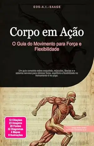 Capa do livro Corpo em Ação: O Guia do Movimento para Força e Flexibilidade (Anatomia Livro 3) - Eos A.I. Saage