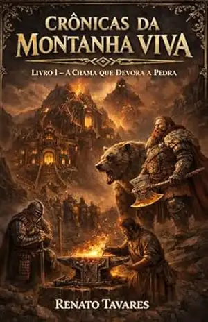 Capa do livro CRÔNICAS DA MONTANHA VIVA: Livro I – A Chama que Devora a Pedra - Renato Tavares