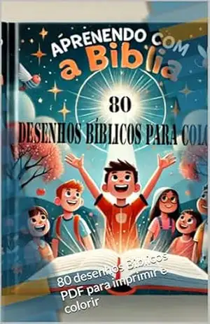 Capa do livro Desenhos Biblicos Para Colorir: 80 desenhos Biblicos PDF para imprimir e colorir - Alisson Camargos