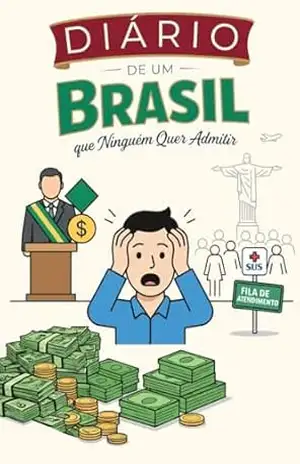 Capa do livro Diário de um Brasil que Ninguém Quer Admitir: Reflexões, Caos e Humor do Cotidiano Brasileiro - Edson Damasceno