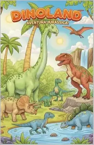 Capa do livro DINOLAND: Aventura Jurássica! - Maria Queiroz