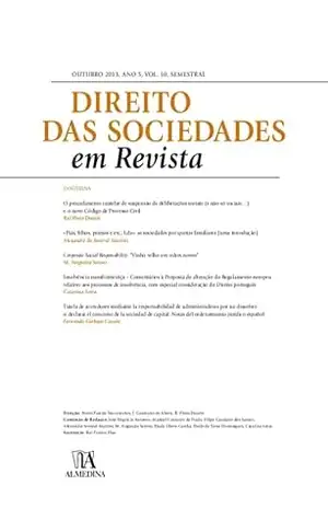Direito das Sociedades em Revista – Ano 5 (Outubro 2013) Volume 10 – Rui Pinto Duarte