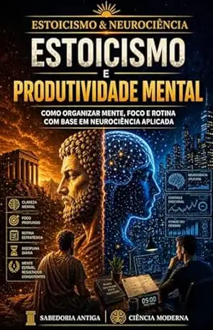 Capa do livro Estoicismo e Produtividade Mental: Como organizar mente, foco e rotina com base em neurociência aplicada (Estoicismo e Neurociência) - M F  RIBEIRO
