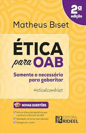 Capa do livro Ética para OAB – O Necessário para Gabaritar – 2ª Edição (2024) - Matheus Biset