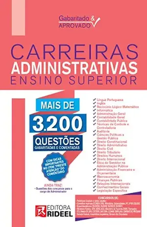 Capa do livro Gabaritado e Aprovado – Carreiras Administrativas (Ensino Superior) - Vários