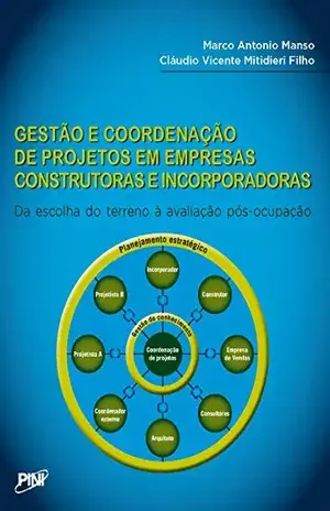 Capa do livro Gestão e Coordenação de Projetosem Empresas Construtoras e Incorporadoras - Cláudio  Vicente Mitidieri Filho