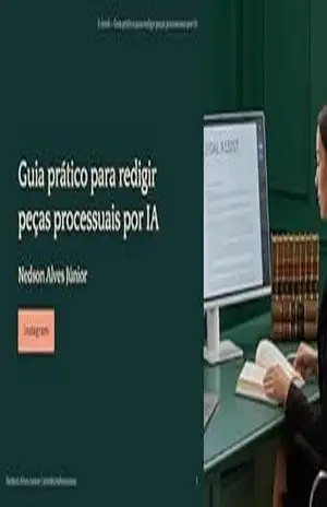 Guia prático para redigir peças processuais por IA – Nedson Alves Junior Guia prático para redigir peças processuais por IA – Nedson Alves Junior