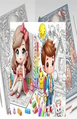 Capa do livro Imagens infantil 3D para colorir - Junior Pereira
