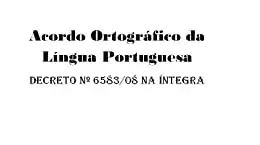 Baixar Íntegra do Decreto do Acordo Ortográfico da Língua Portuguesa pdf, epub, mobi, eBook