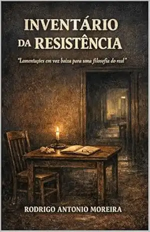 Capa do livro INVENTÁRIO DA RESISTÊNCIA: ´´Lamentações em voz baixa para uma filosofia do real`` - Rodrigo Antonio Moreira